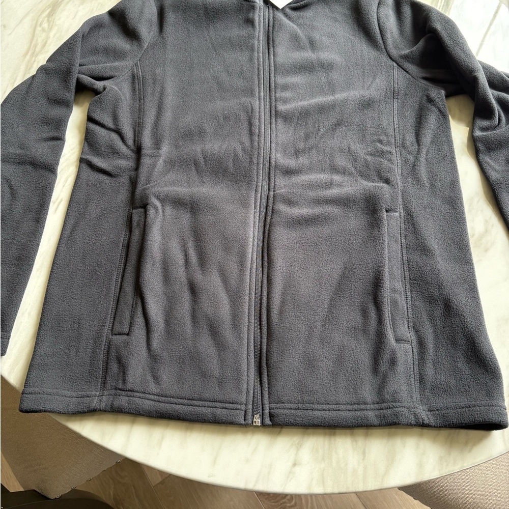 Lands' End Black Full-Zip Fleece Jacket